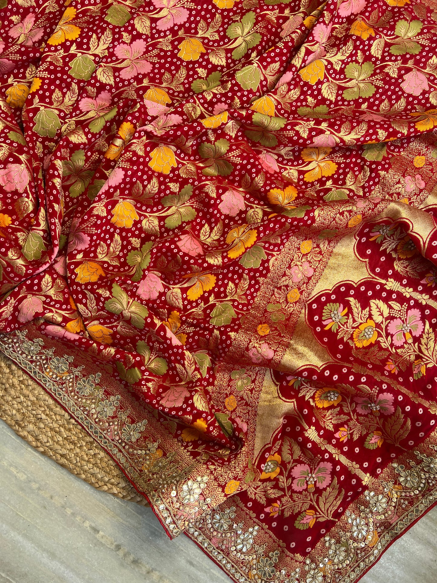 Banarasi Georgette Khaddi x Gotapatti Saree ❤️