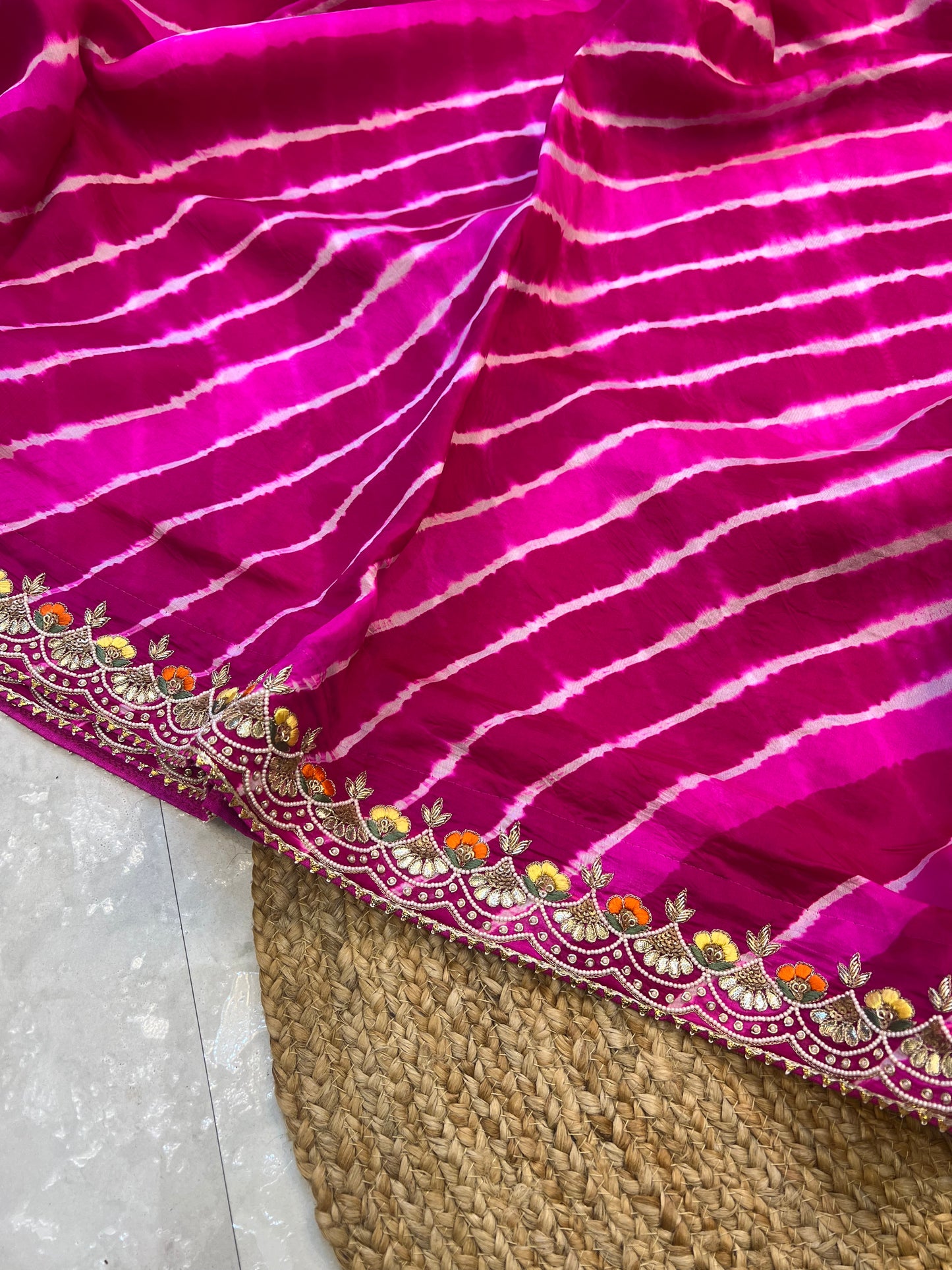 Pure Tussar Silk Lehriya