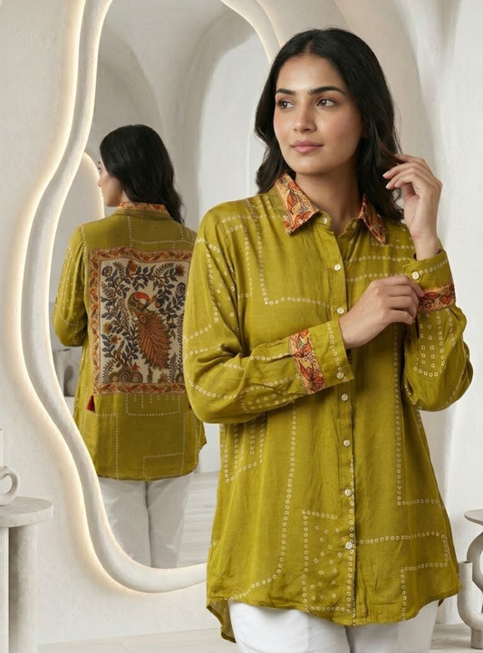 Bandhani Kalamkaari Print Shirt