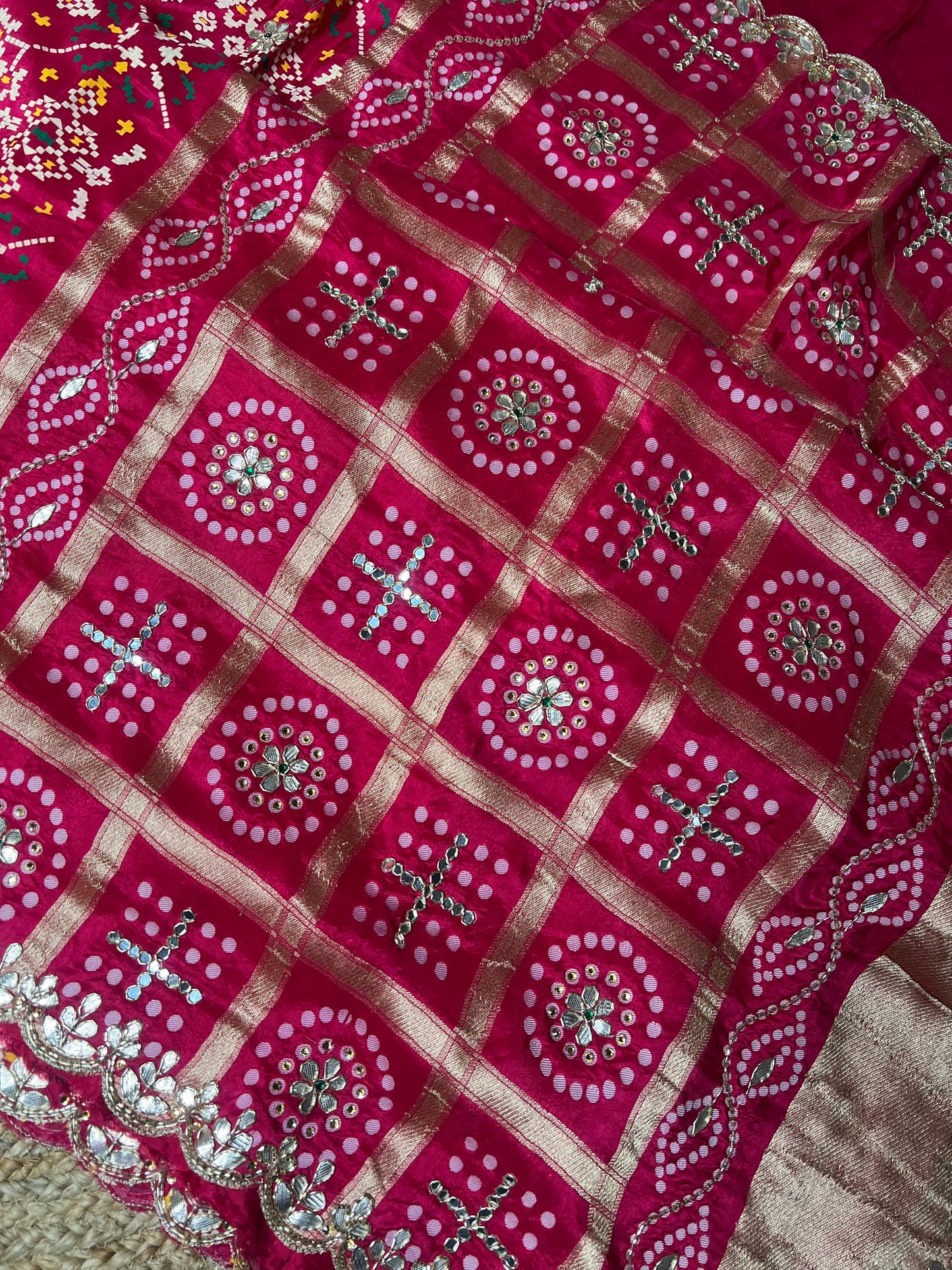 Rani Color Ghatchola x Patola Saree