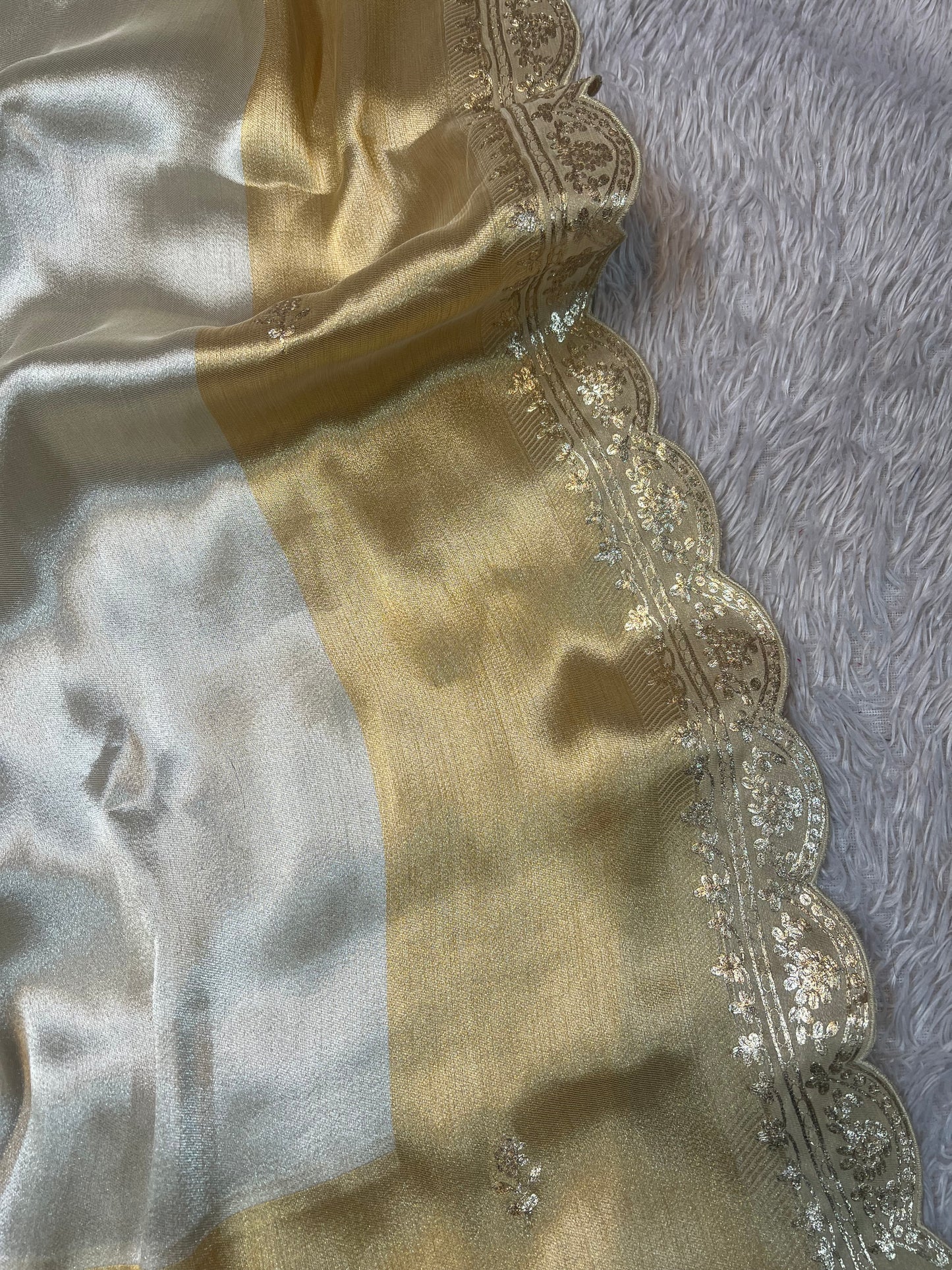 Gold Silver Tissue Silk Saree