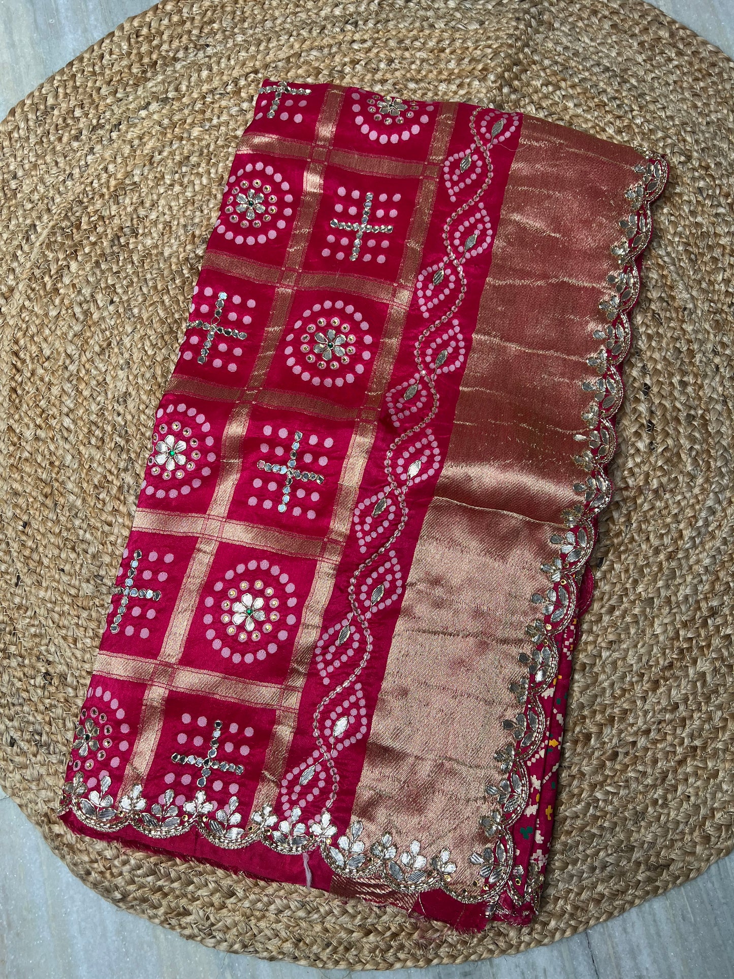 Rani Color Ghatchola x Patola Saree