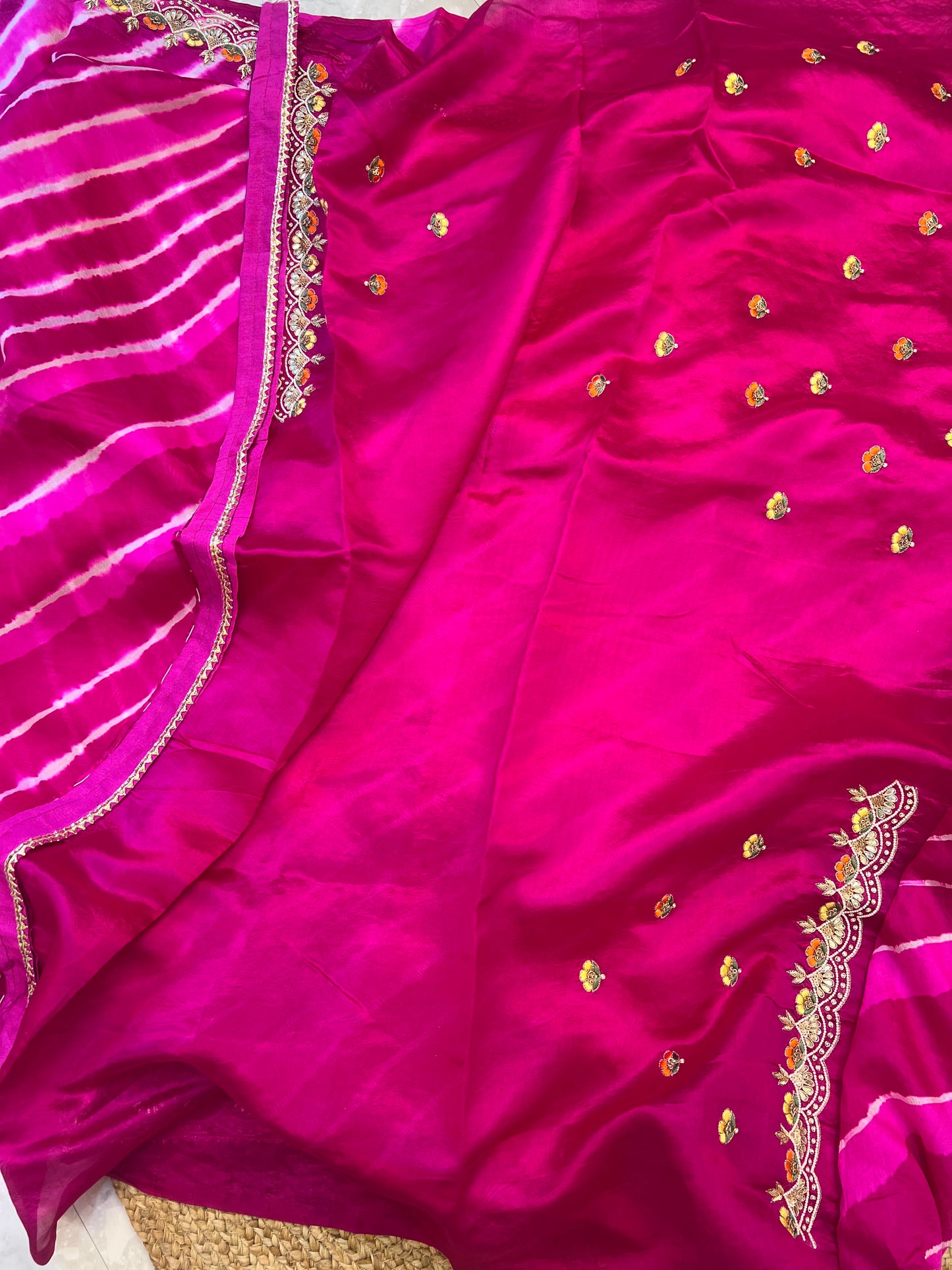 Pure Tussar Silk Lehriya
