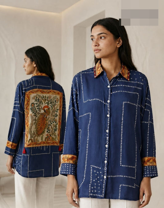 Bandhani Kalamkaari Print Shirt