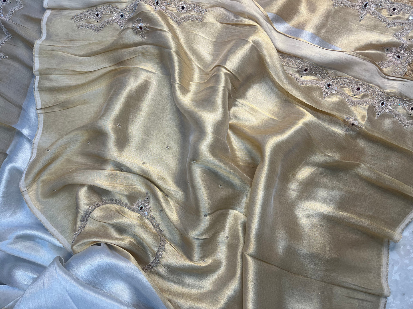 Golden Silver Saree