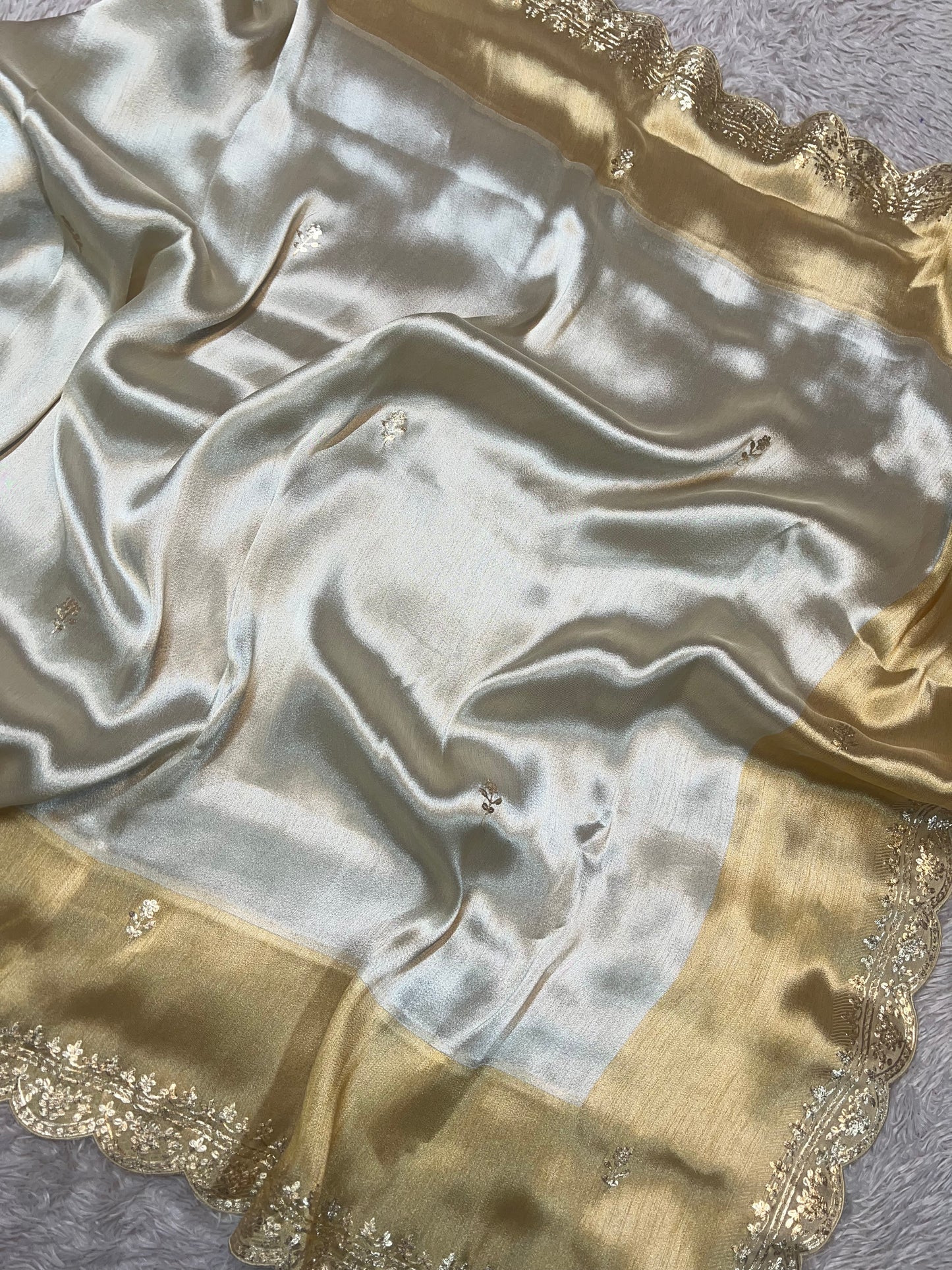 Gold Silver Tissue Silk Saree