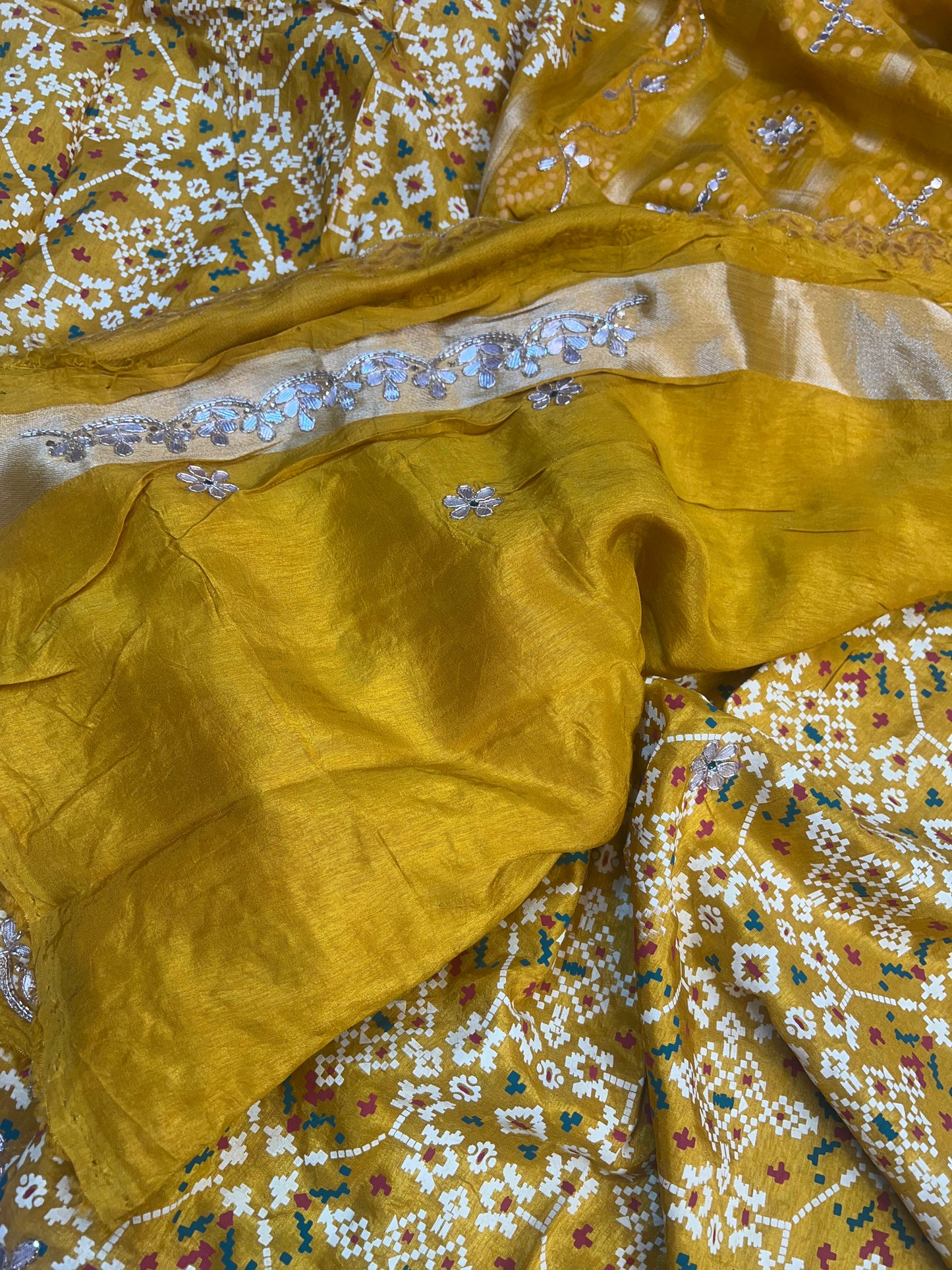 Yellow Color Patola x Gharchola Saree