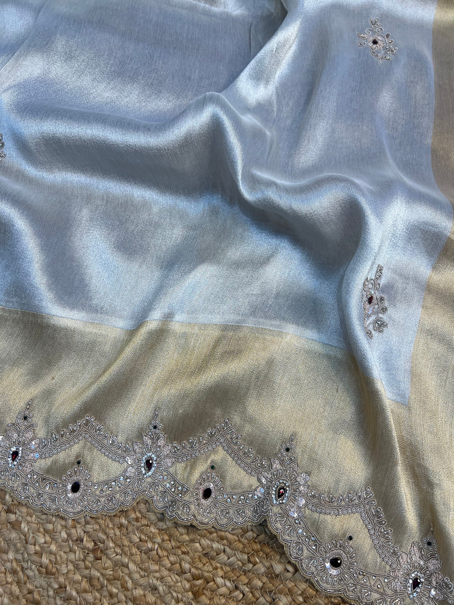 Golden Silver Saree