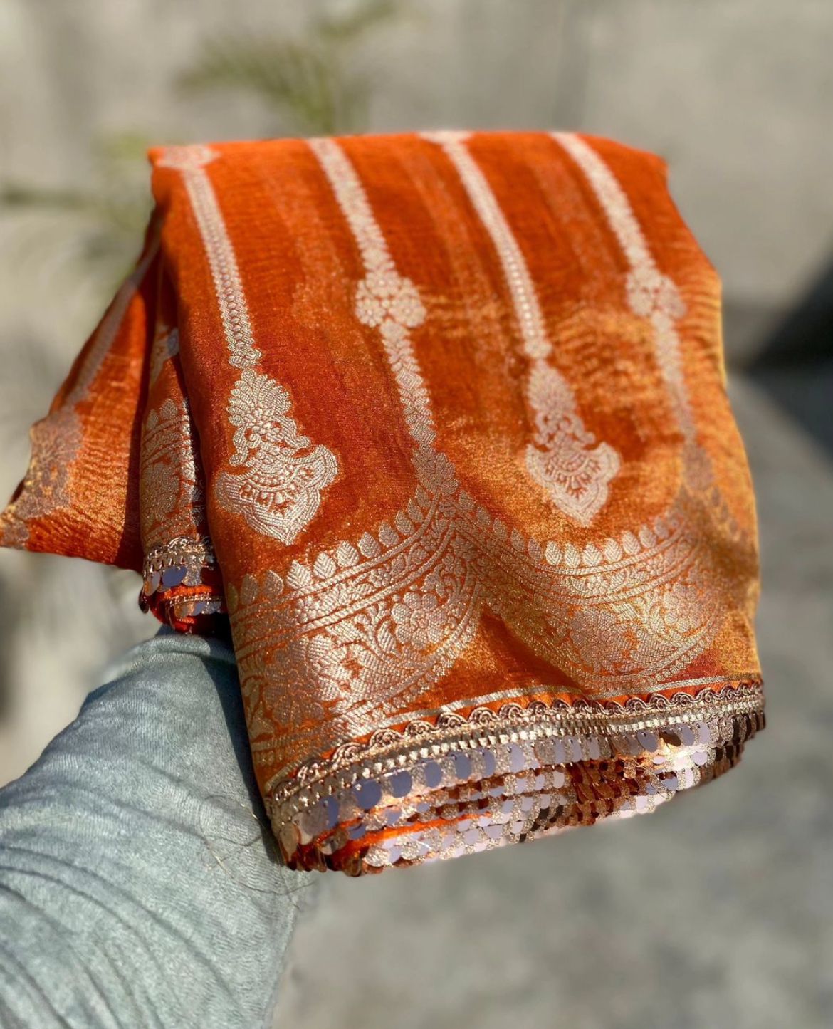 Tissue Crush Banarasi Saree