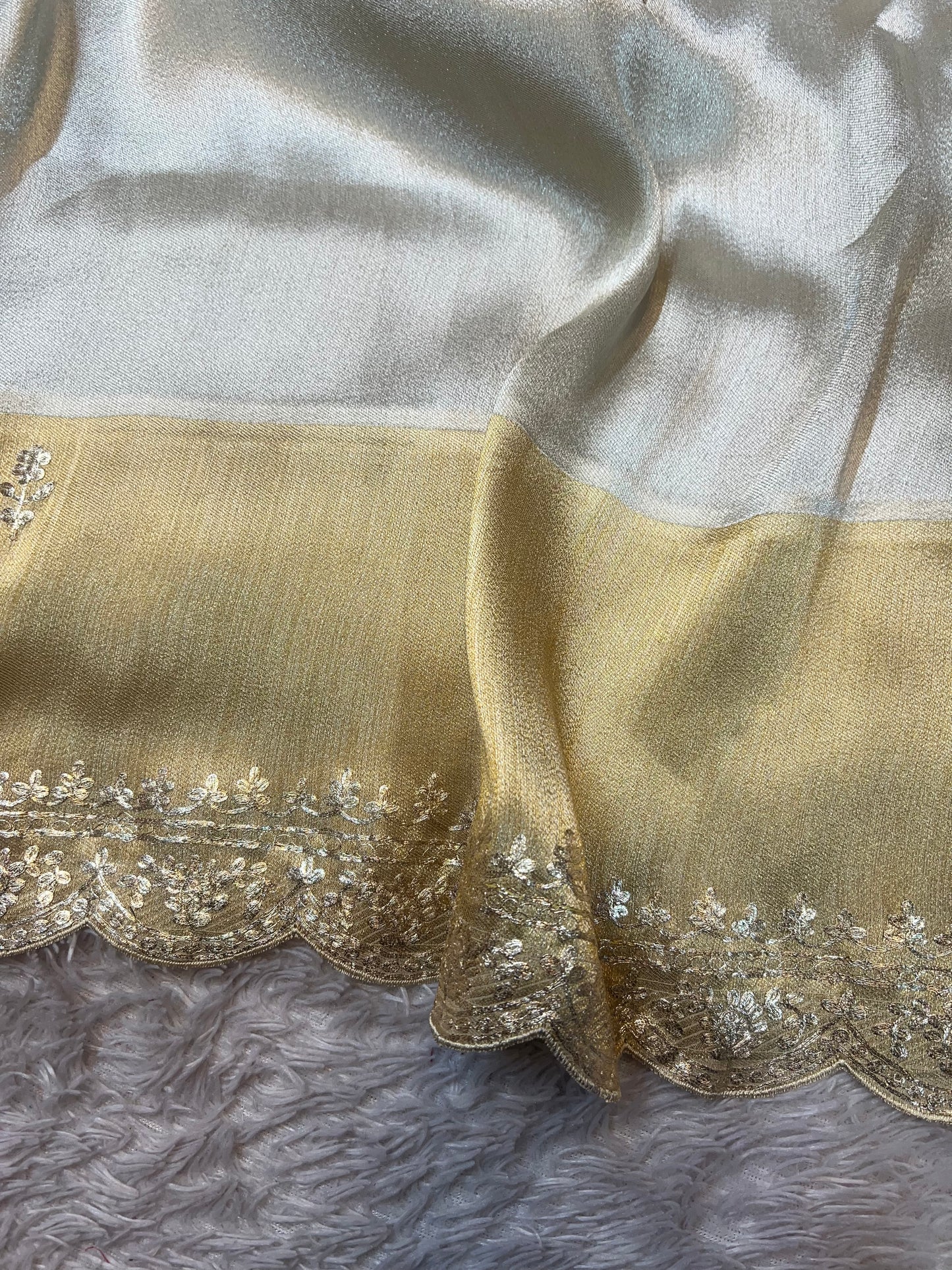 Gold Silver Tissue Silk Saree