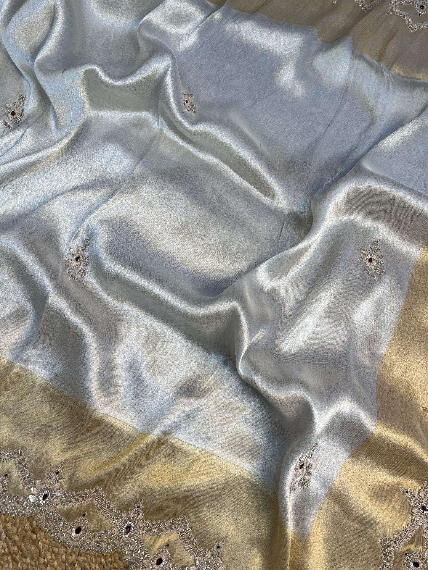Golden Silver Saree