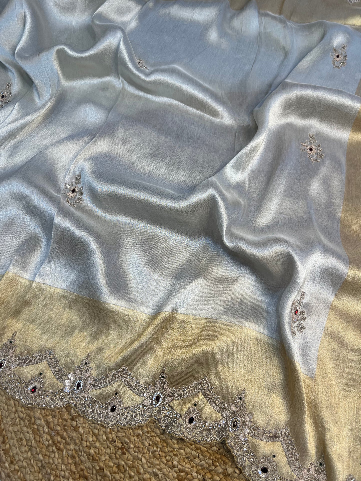 Golden Silver Saree