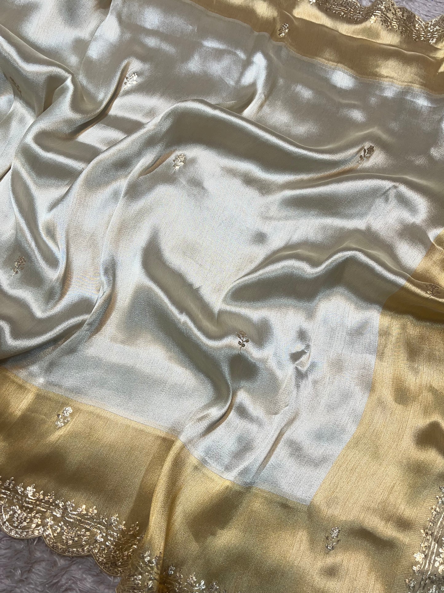 Gold Silver Tissue Silk Saree