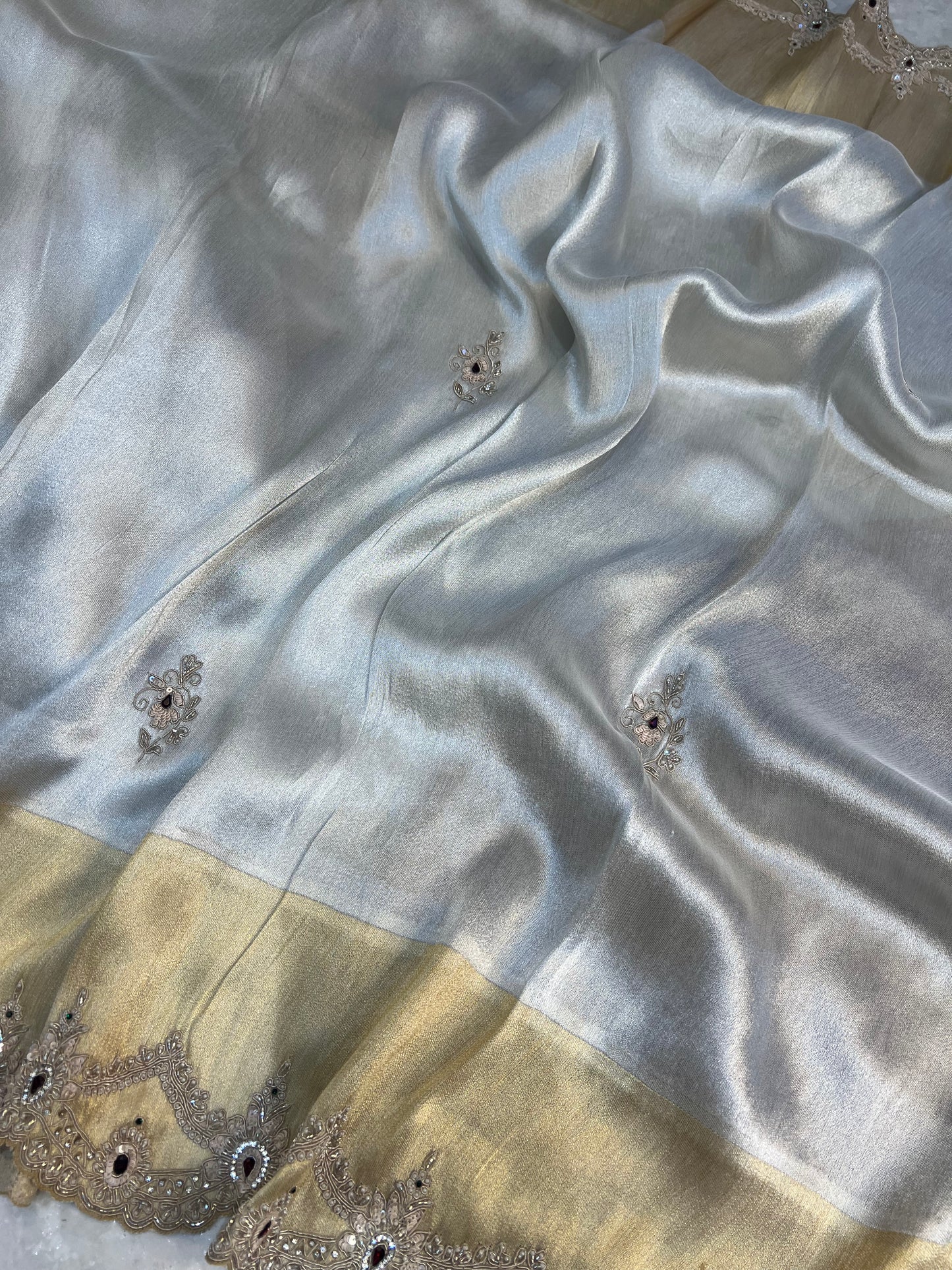 Golden Silver Saree