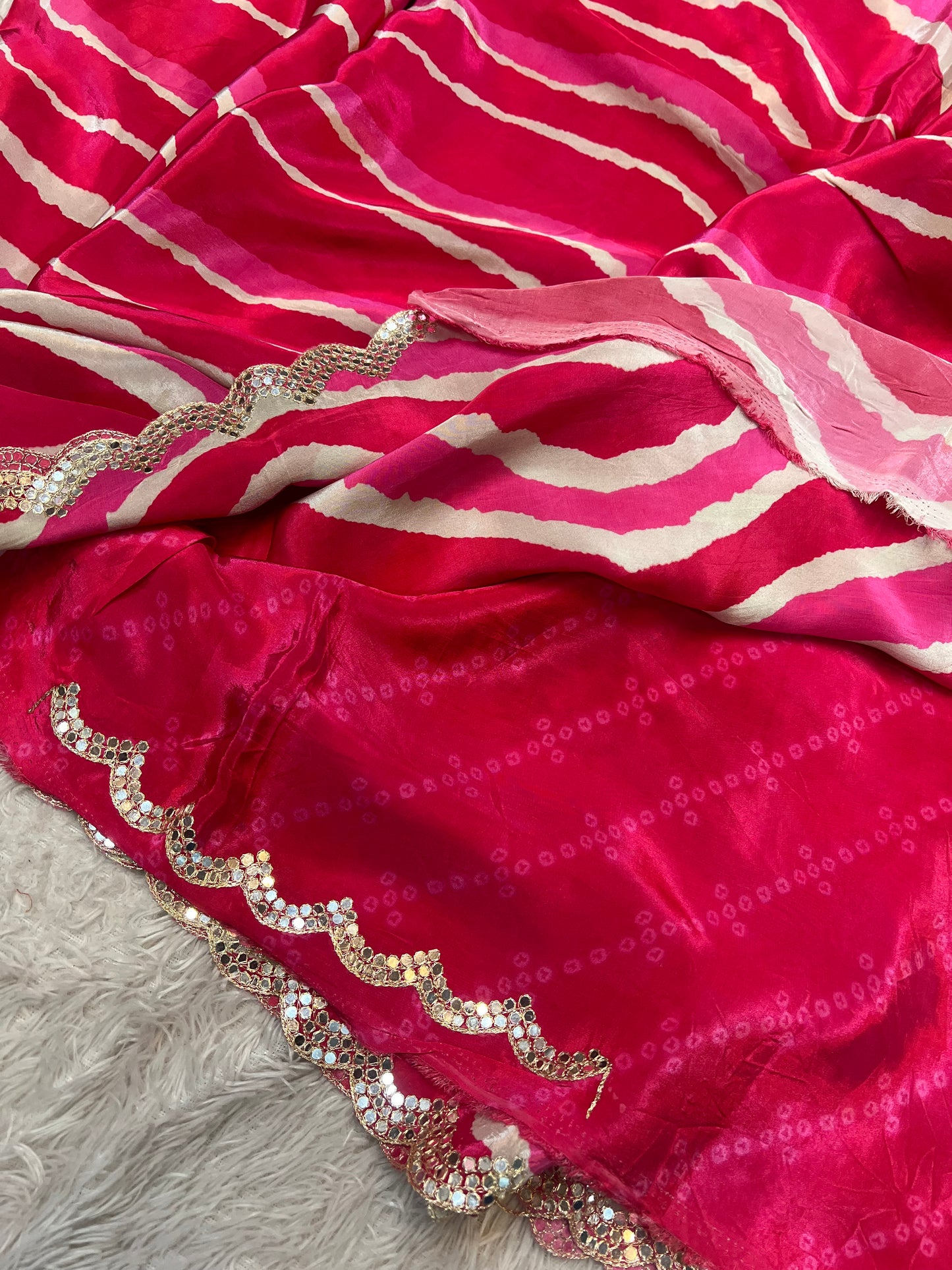 Zig Zag Lehriya Saree