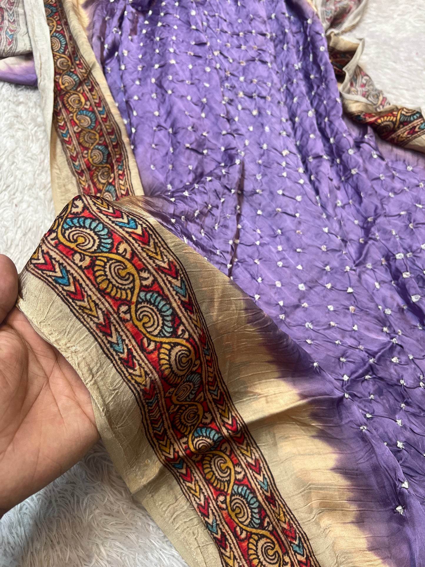 Hand Bandhani x Kalamkaari