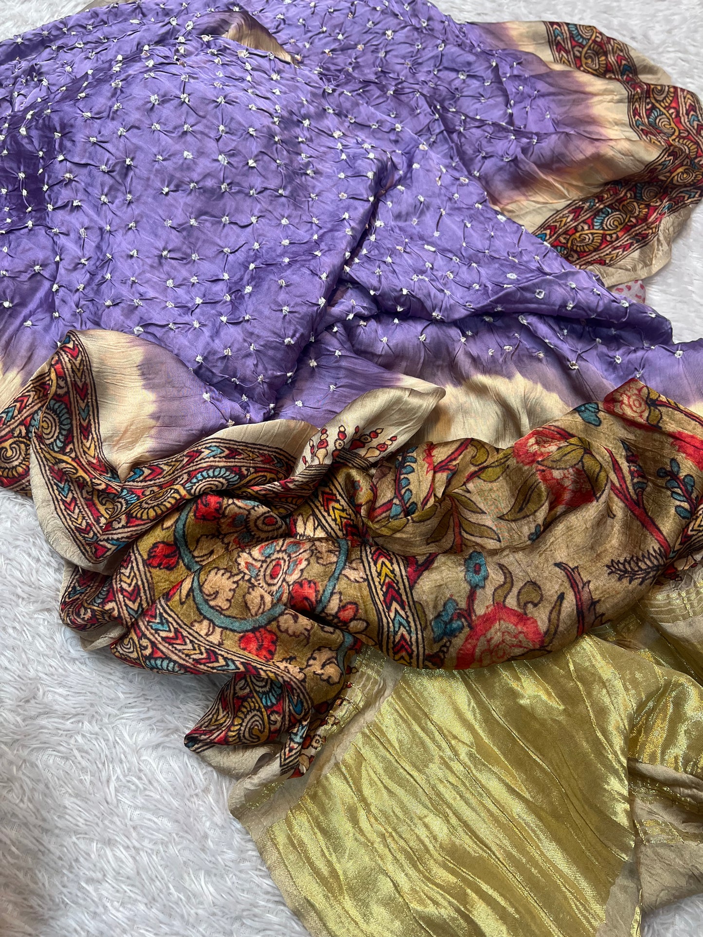 Hand Bandhani x Kalamkaari