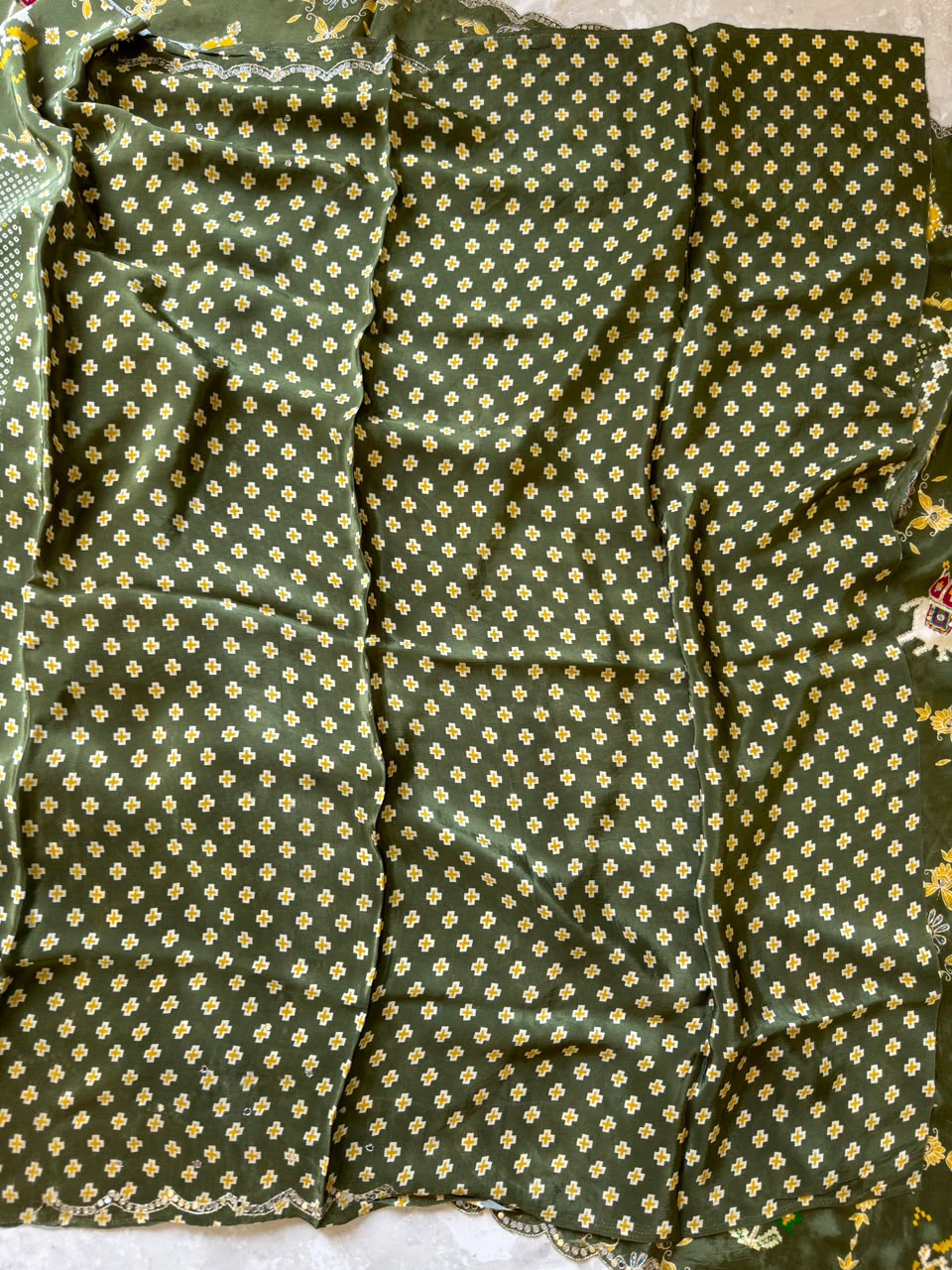 Traditional Patola and Bandhani Saree