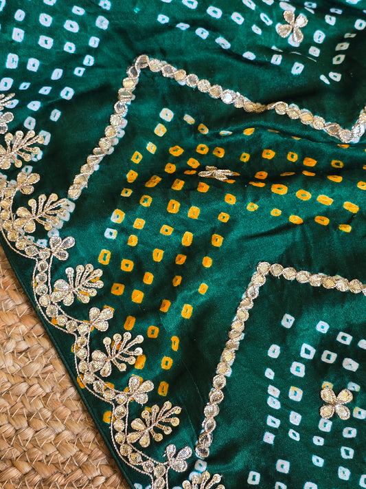 Pure Bandhani Saree