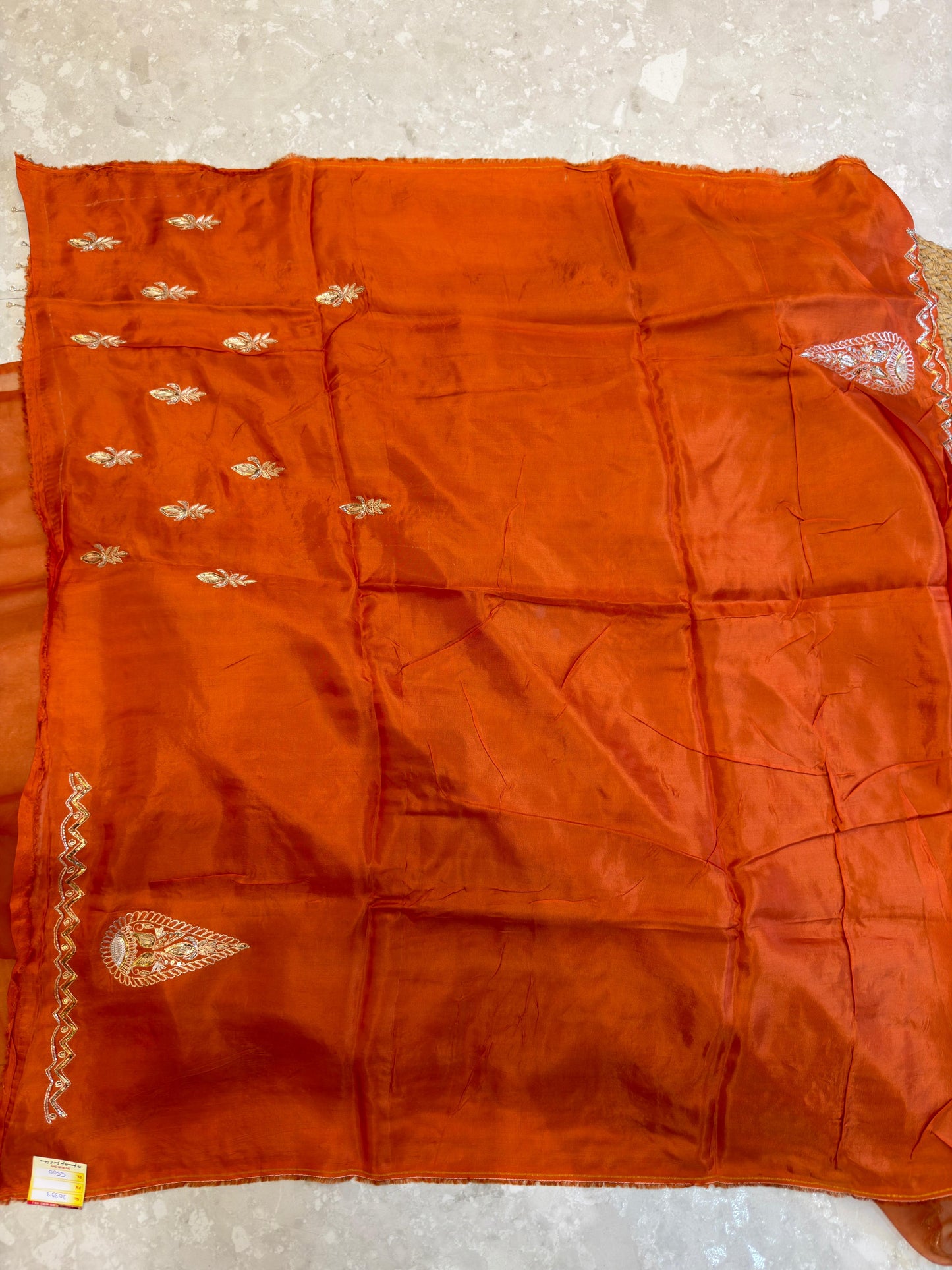 Organza Vintage Hand Work Saree