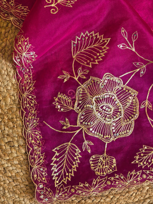 Vintage Work Saree