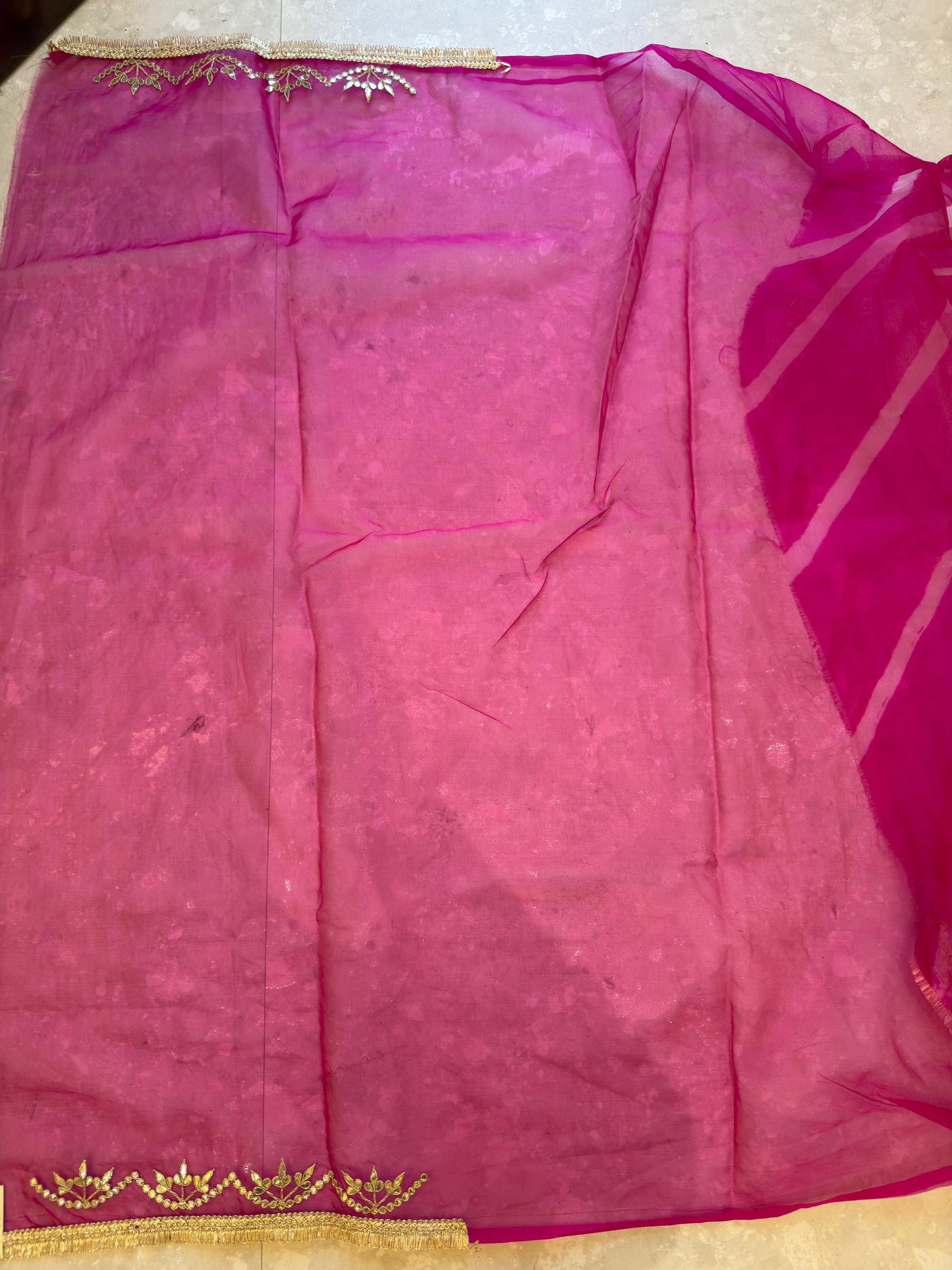 Organza Lehriya Saree