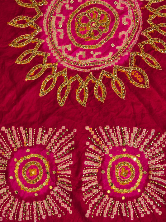Pure Bandhani Saree - 2
