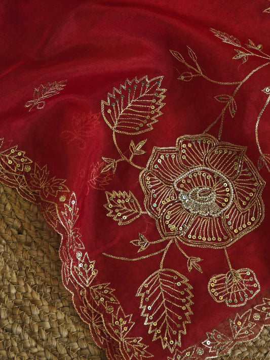 Vintage Work Saree
