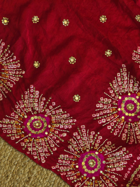 Pure Bandhani Saree