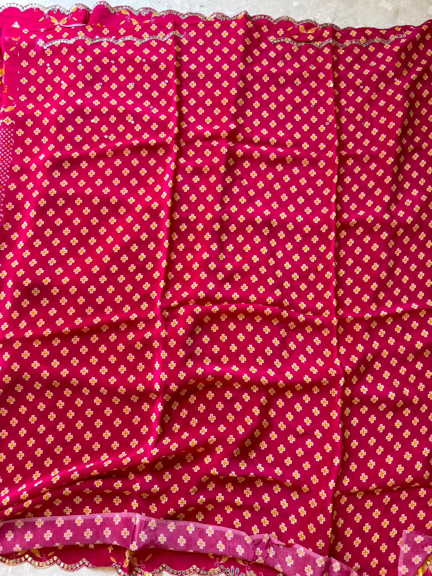 Traditional Patola and Bandhani Saree
