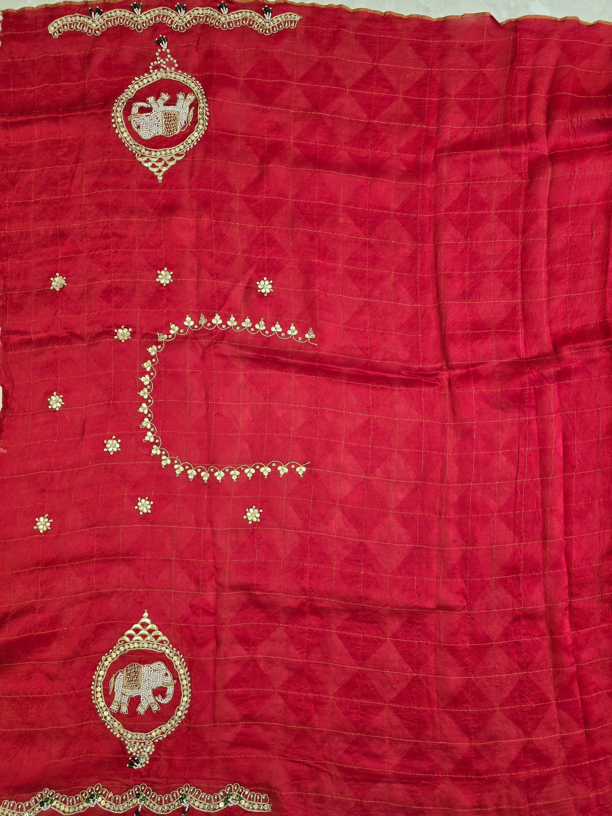 Elephant Motifs Saree