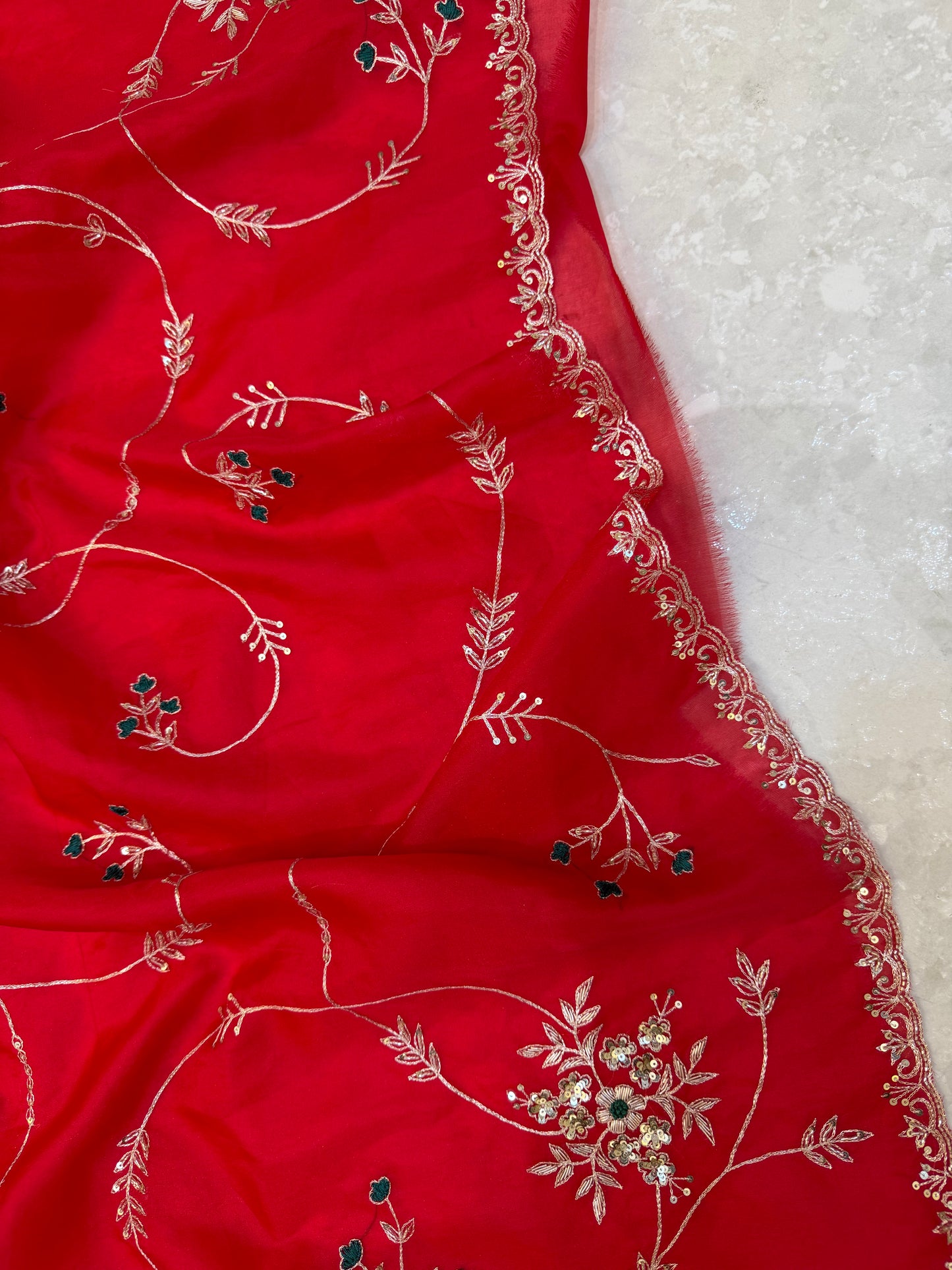 Vintage Work Saree
