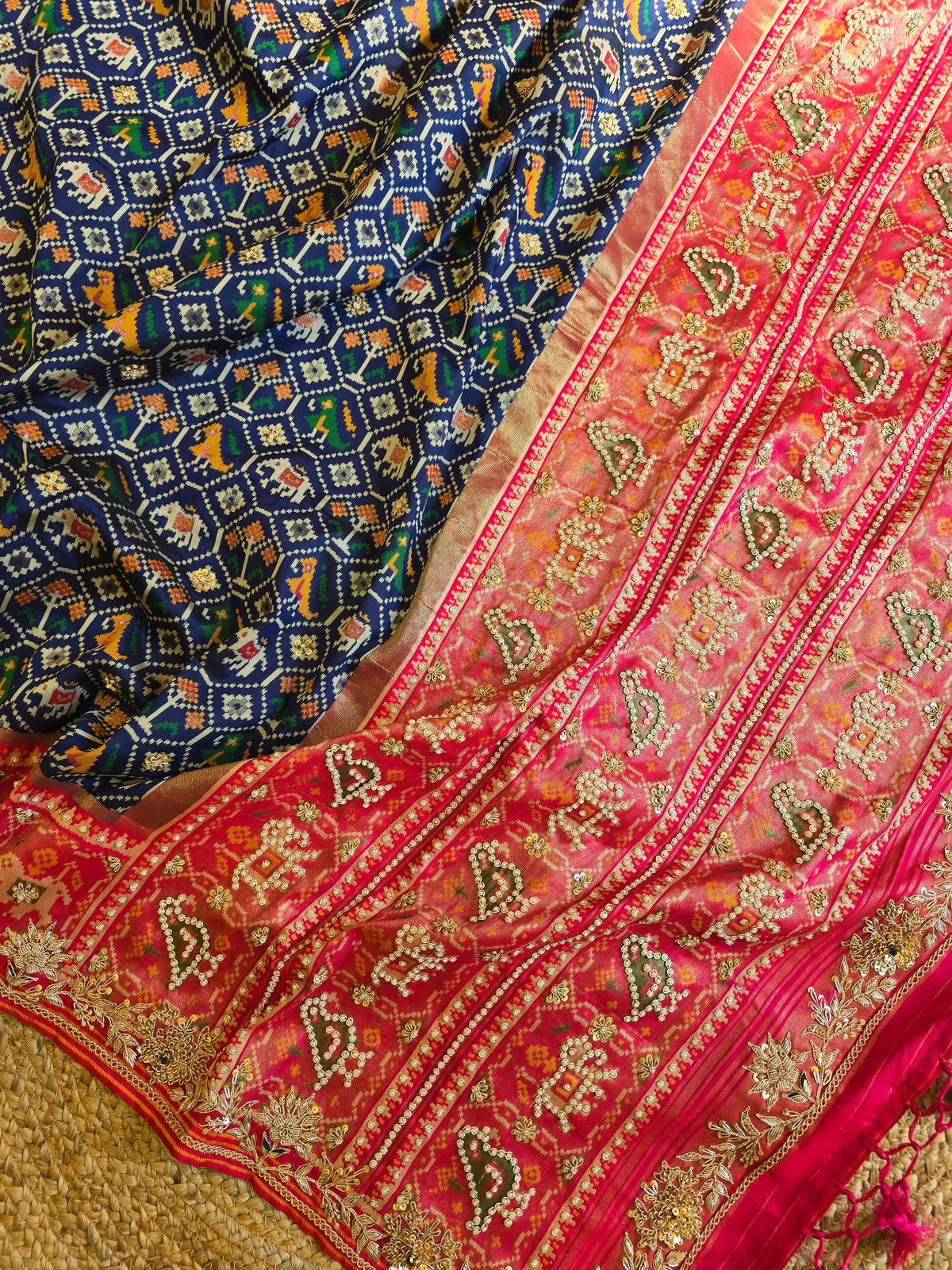 Patola Zardosi Handwork Saree