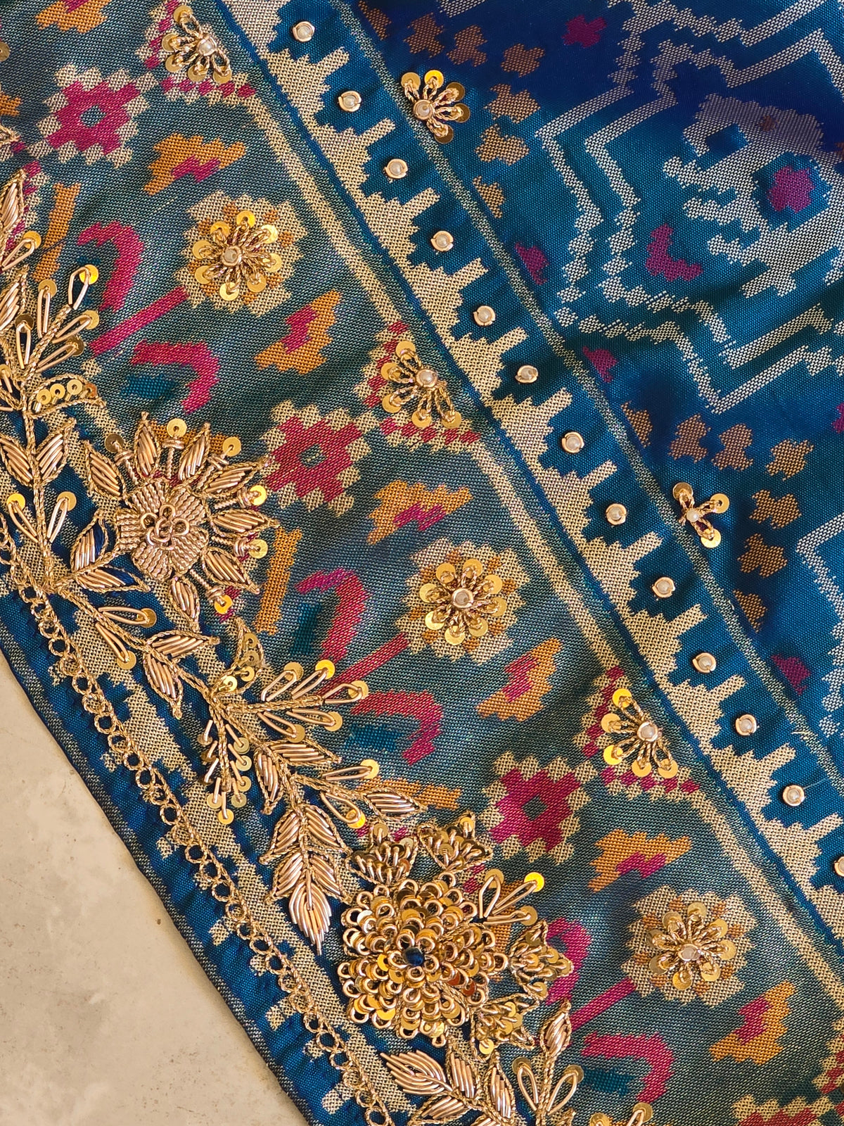Patola Zardosi Handwork Saree
