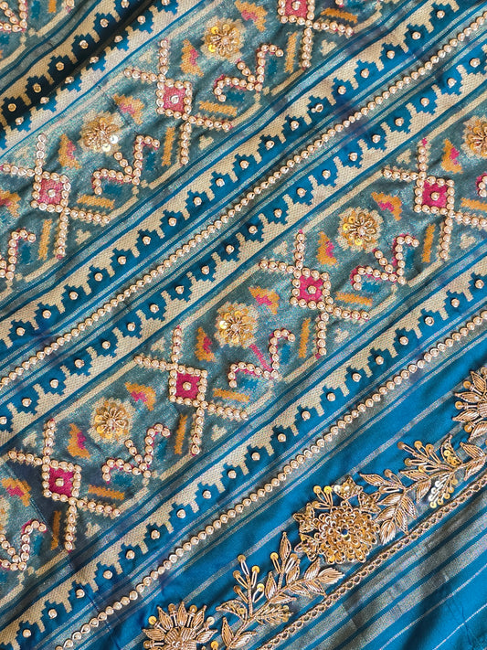 Patola Zardosi Handwork Saree