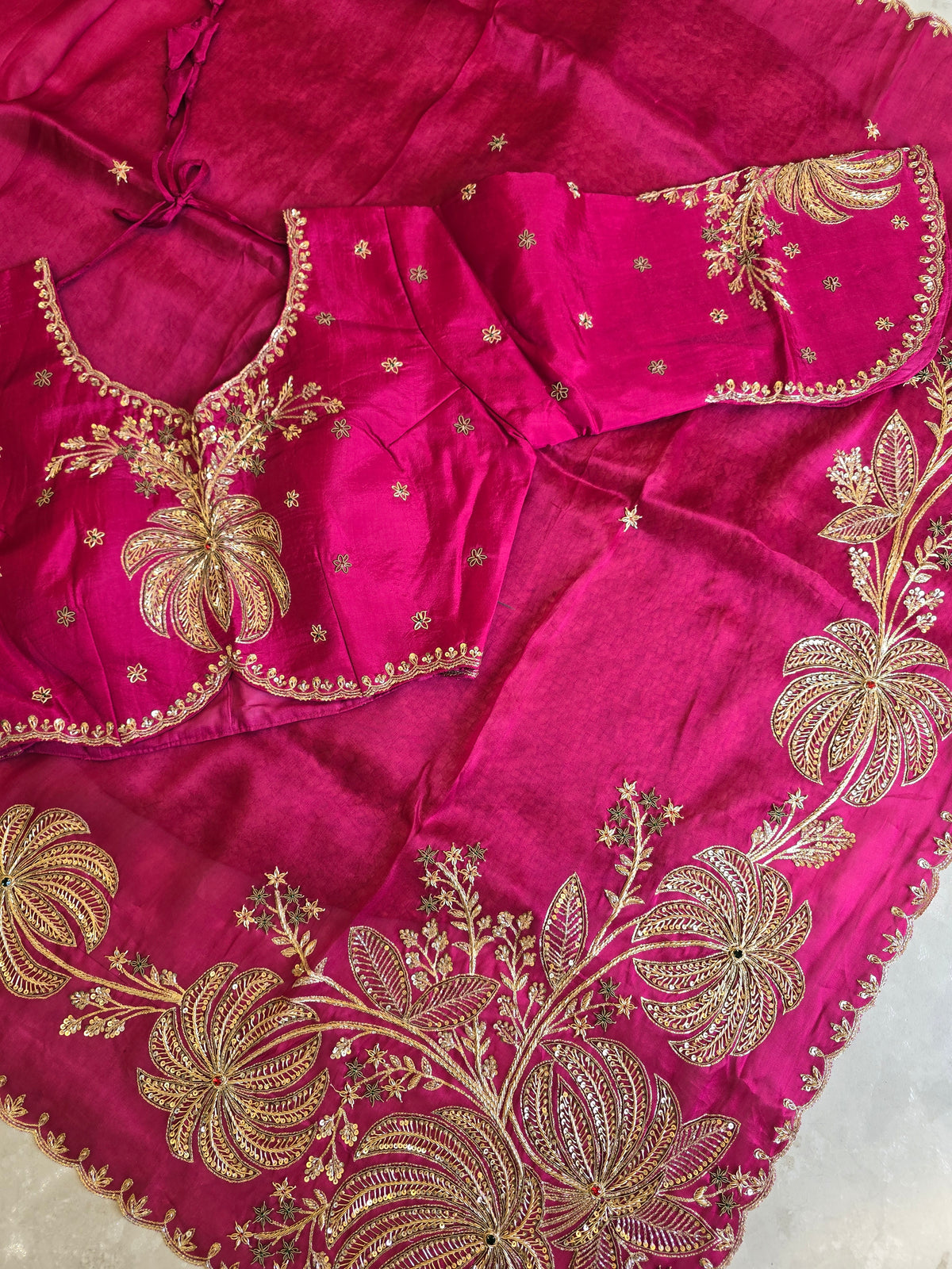 Heavy Blouse Concept Saree