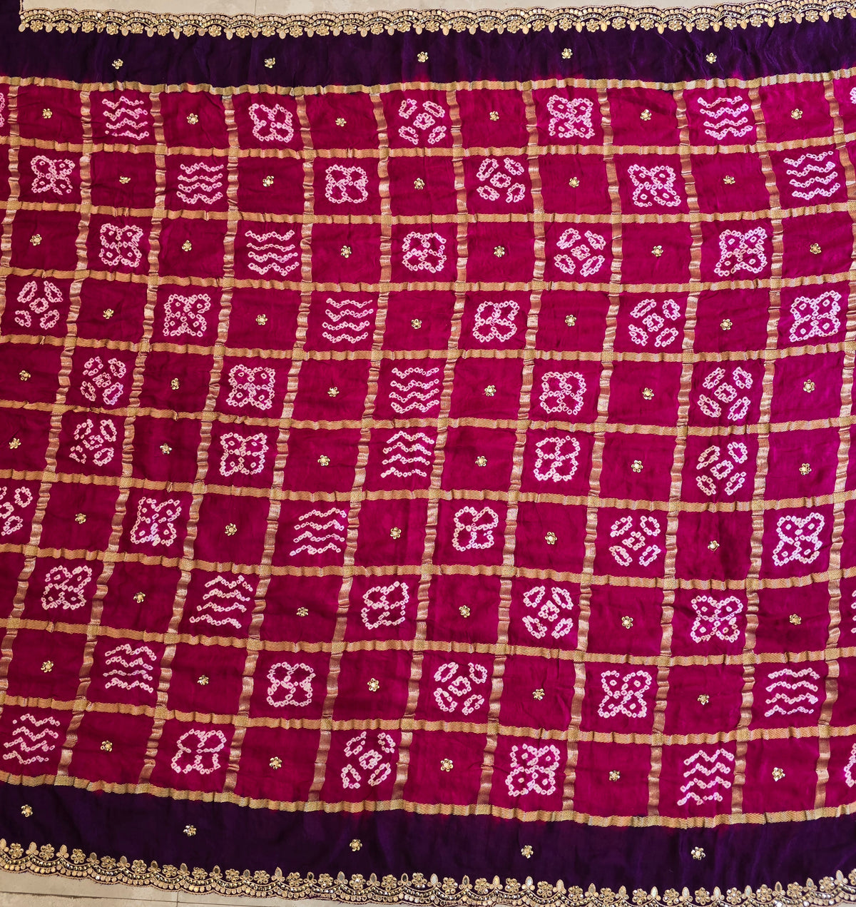 Pure Bandhani Saree 3
