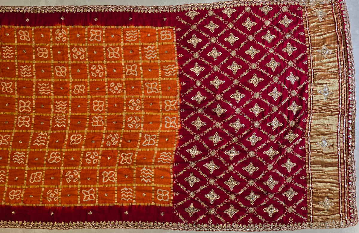 Pure Bandhani Saree 3