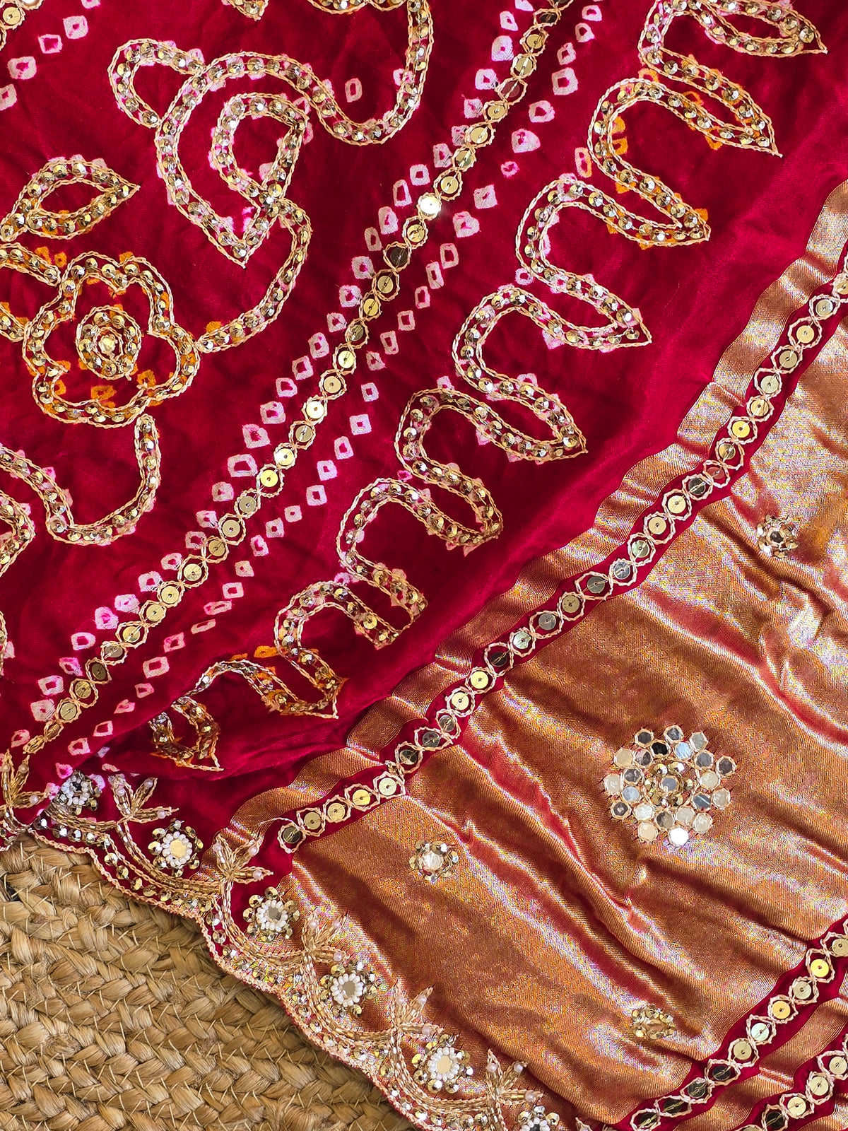 Pure Bandhani Saree 3