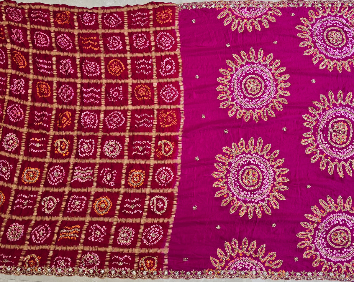 Pure Bandhani Saree 3