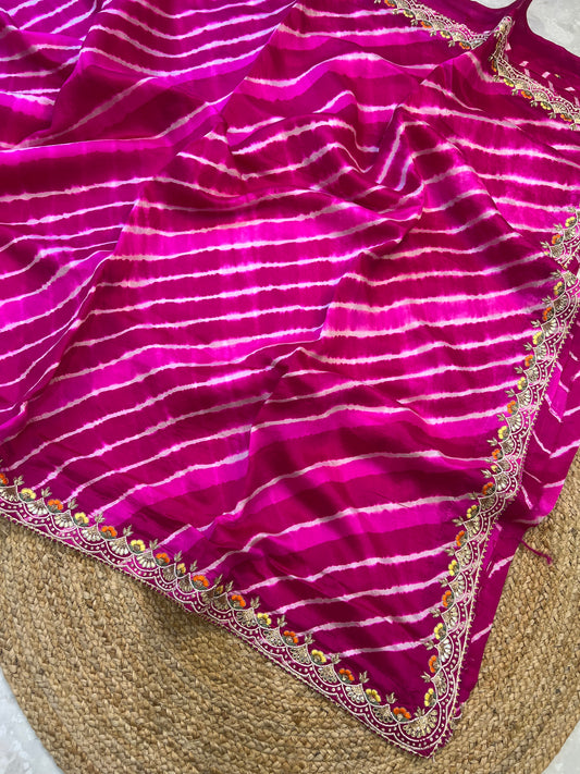 Pure Tussar Silk Lehriya