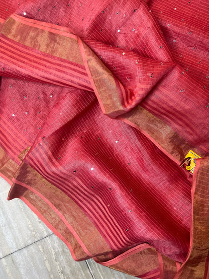 Pure Linen Saree