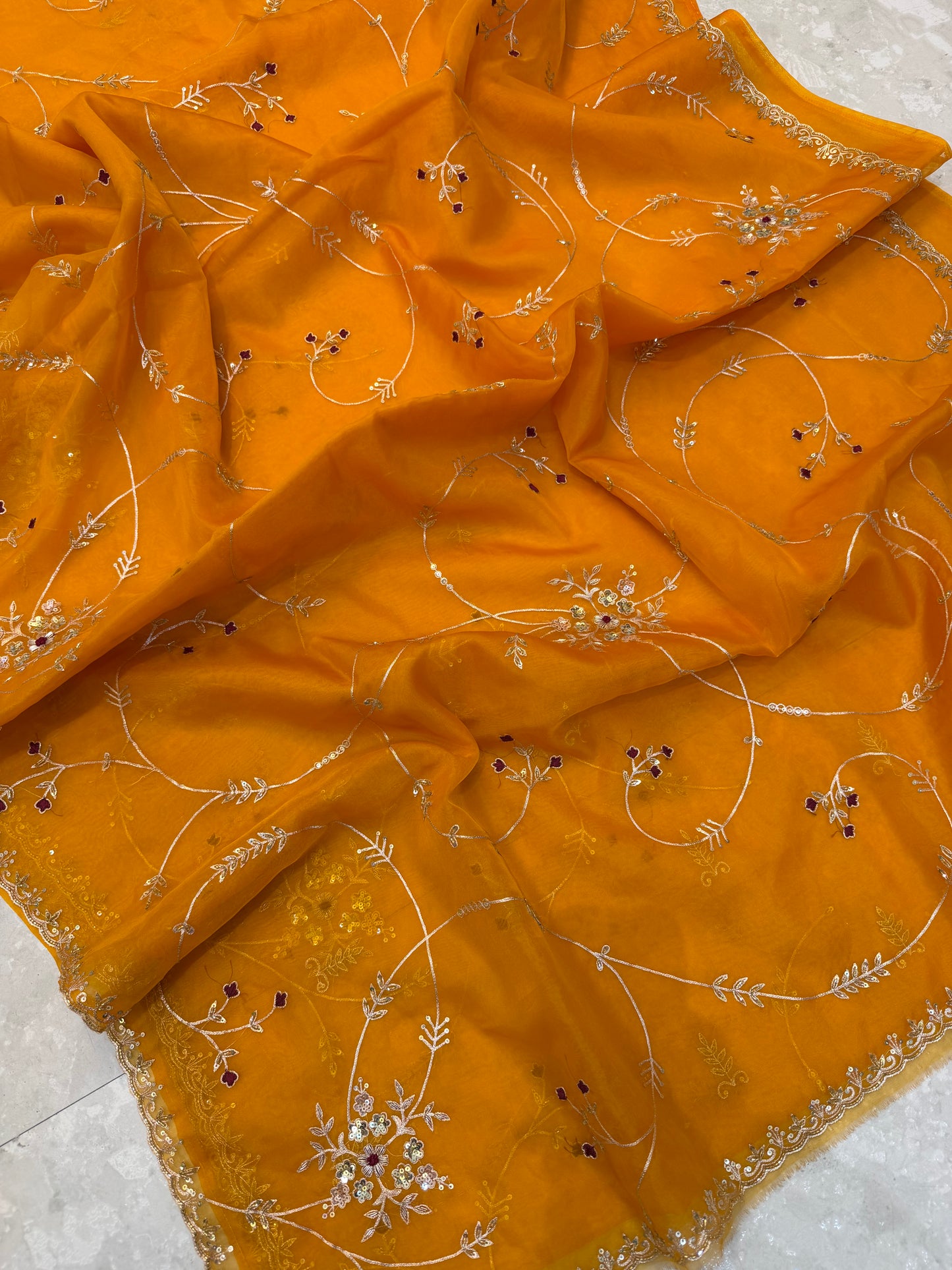 Vintage Work Saree