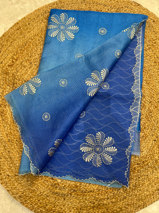 Kota Embroidery Saree