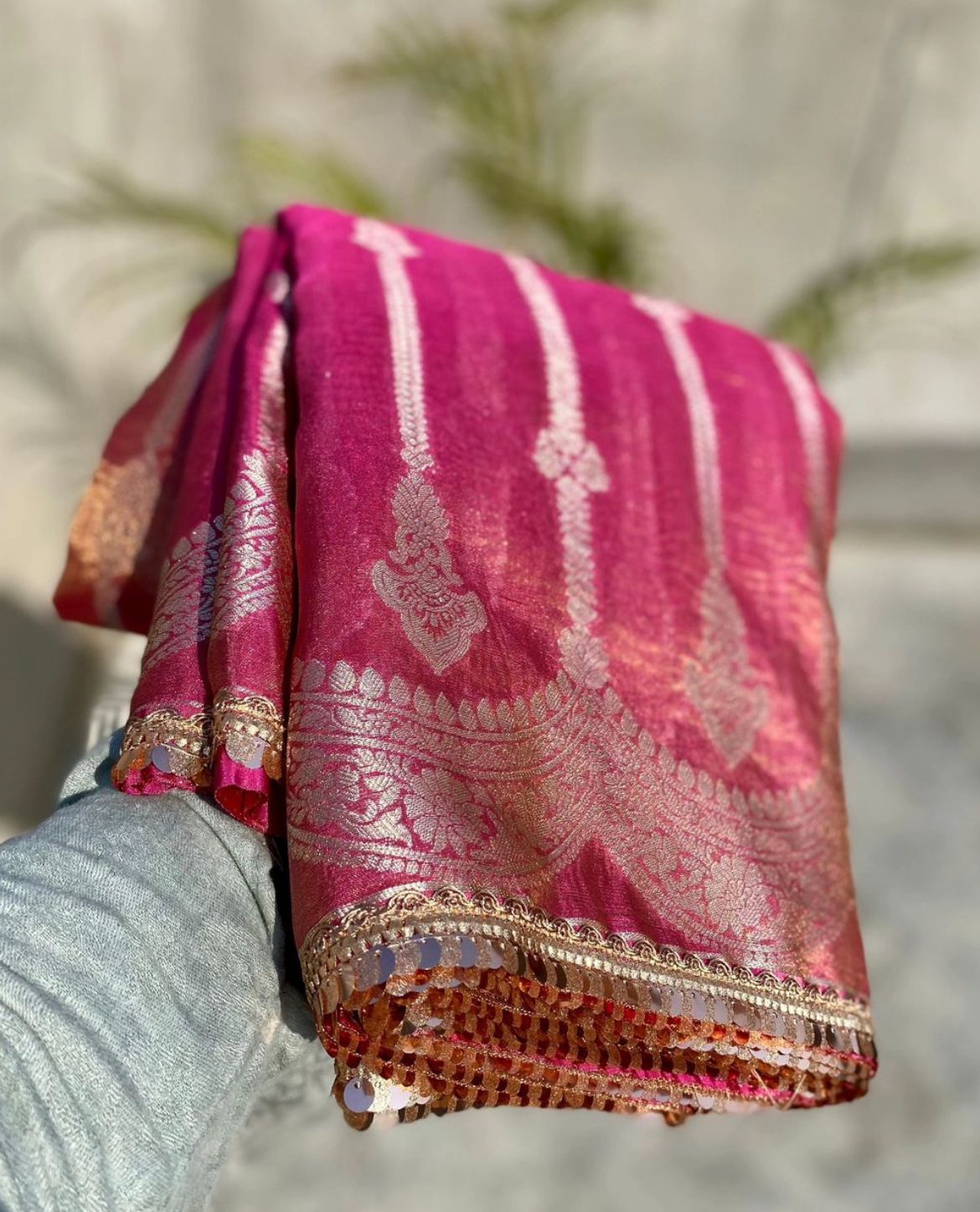 Tissue Crush Banarasi Saree