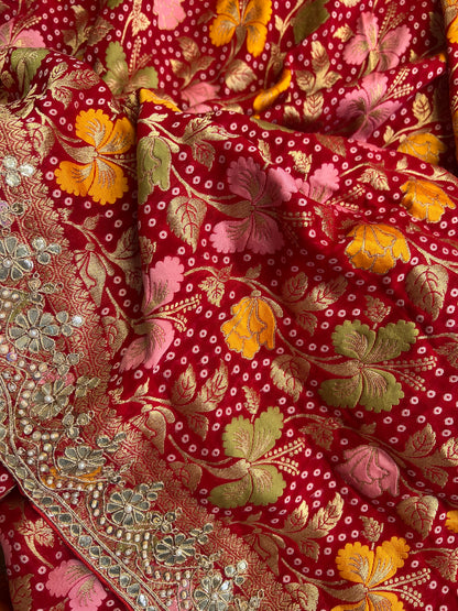Banarasi Georgette Khaddi x Gotapatti Saree ❤️