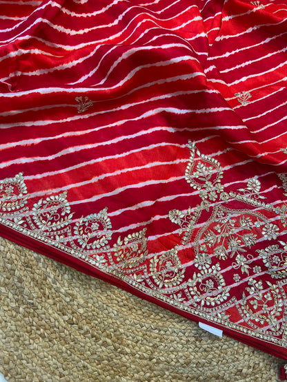 Pure Tussar Silk Lehriya