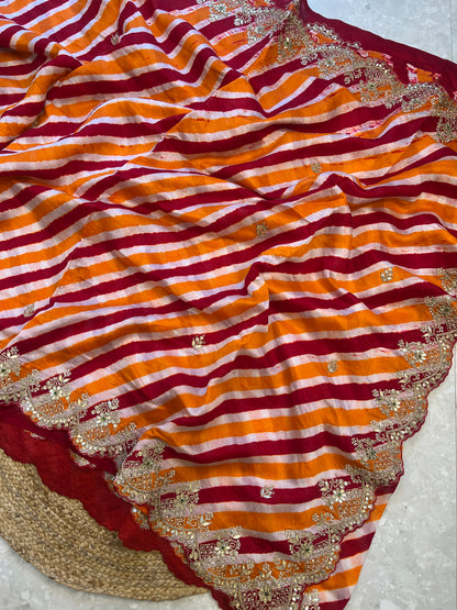 Pure Tussar Silk Lehriya