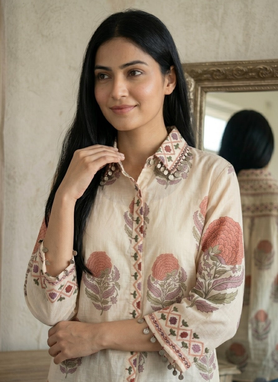 Pure Mul Chanderi Shirt