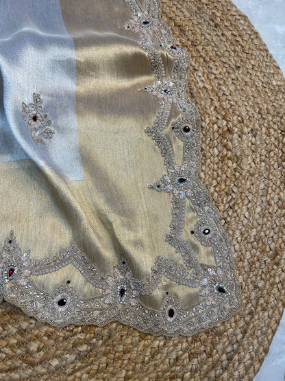Golden Silver Saree